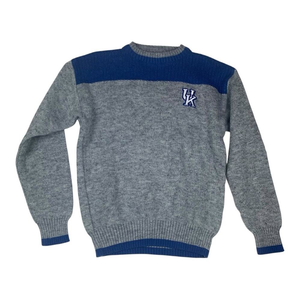 Vintage square Men's medium University of kentucky sweater knit gray blue